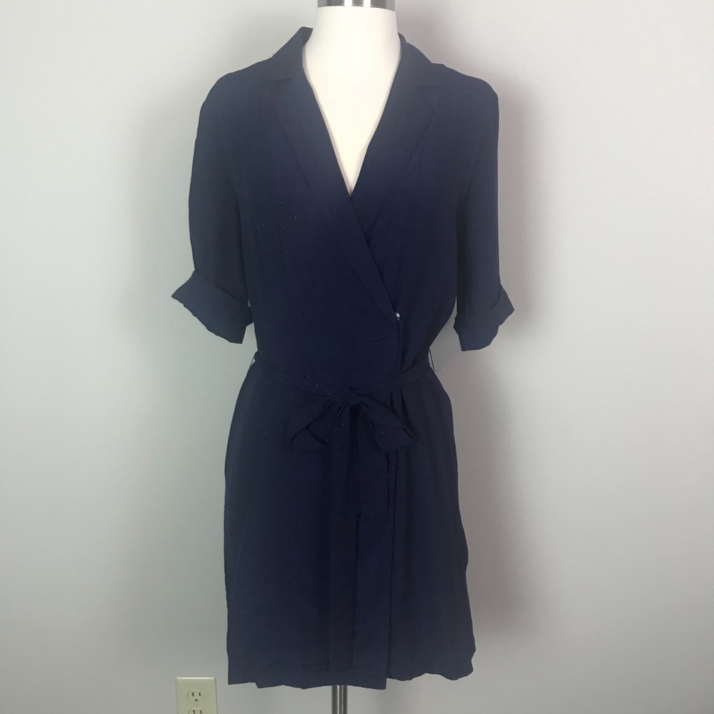 Topshop | navy shirt dress